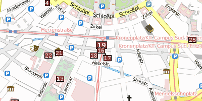 Marktplatz  Karlsruhe Stadtplan