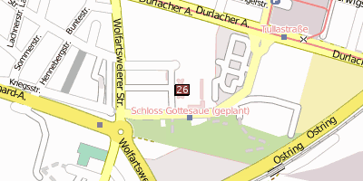Schloss Gottesaue Karlsruhe Stadtplan